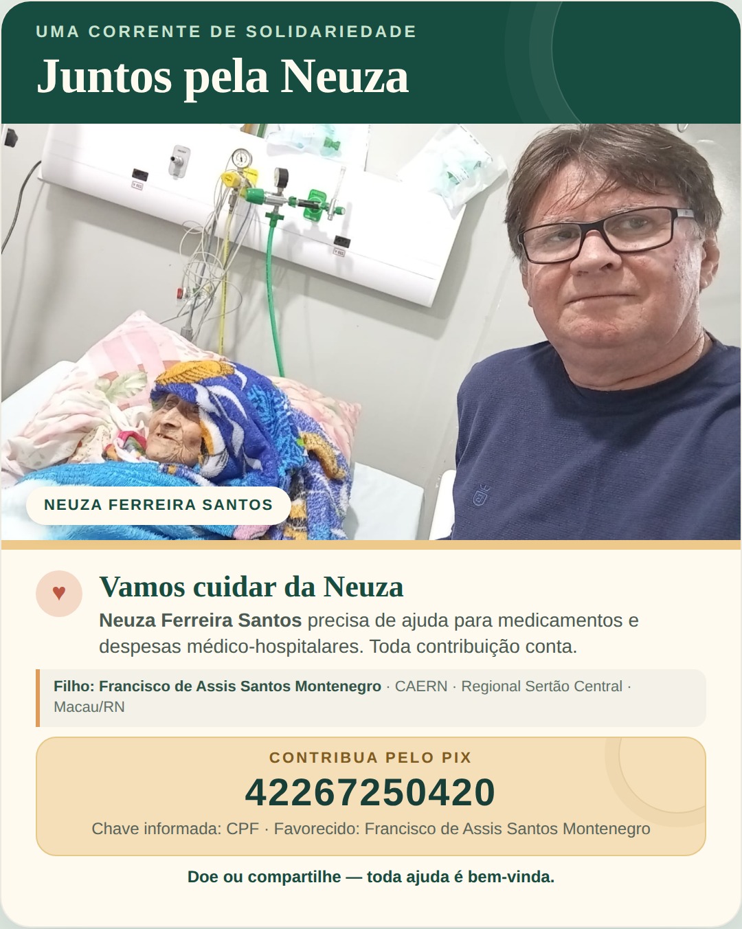 💚 Juntos pela Neuza Ferreira Santos