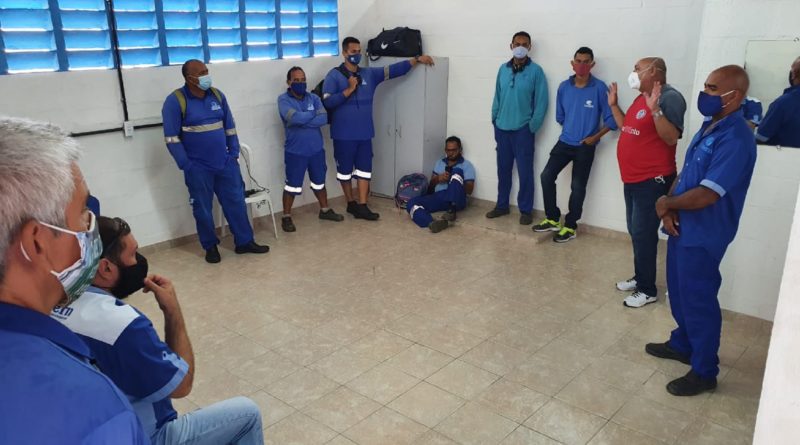 Mobilização da direção do Sindágua/RN na Regional Mato Grande