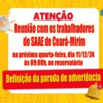 Reunião com os trabalhadores do SAAE de Ceará-Mirim