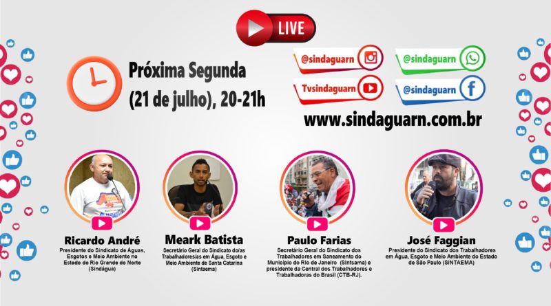 Luta conta a privatização e as PPPs na CAERN (RN), CEDAE (RJ), CASAN (SC) e SABESP (SP)