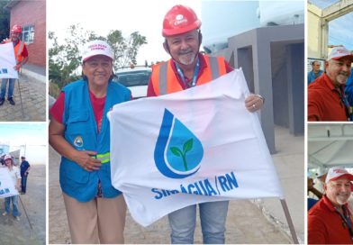 Ato da chegada das águas do Rio São Francisco no RN teve articulação político do Sindágua/RN contra a privatização da Caern