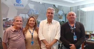 Informes da reunião do Sindágua/RN com o presidente da Caern, Sérgio Rodrigues.