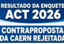 🔴 RESULTADO DA ENQUETE ACT 2026 - SINDÁGUA/RN