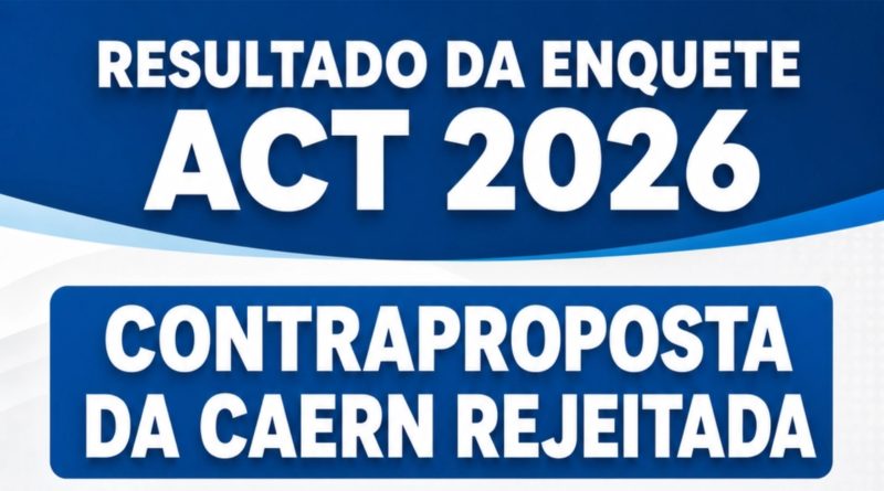 🔴 RESULTADO DA ENQUETE ACT 2026 - SINDÁGUA/RN
