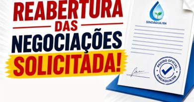 🚨 URGENTE: SINDÁGUA/RN SOLICITA REABERTURA DAS NEGOCIAÇÕES DO ACT 2026! 🚨