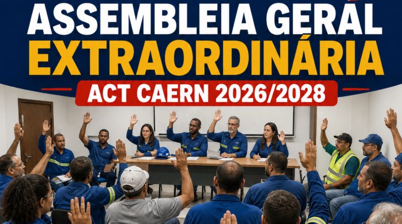 ATENÇÃO, TRABALHADORAS E TRABALHADORES DA CAERN!