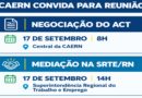 CAERN CONVIDA O SINDÁGUA/RN PARA REUNIÕES DE NEGOCIAÇÃO E MEDIAÇÃO