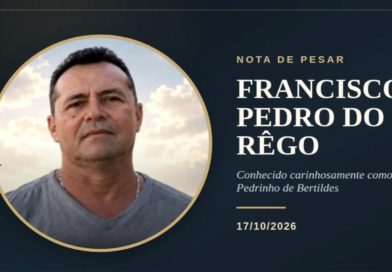 NOTA DE PESAR por Francisco Pedro do Rêgo